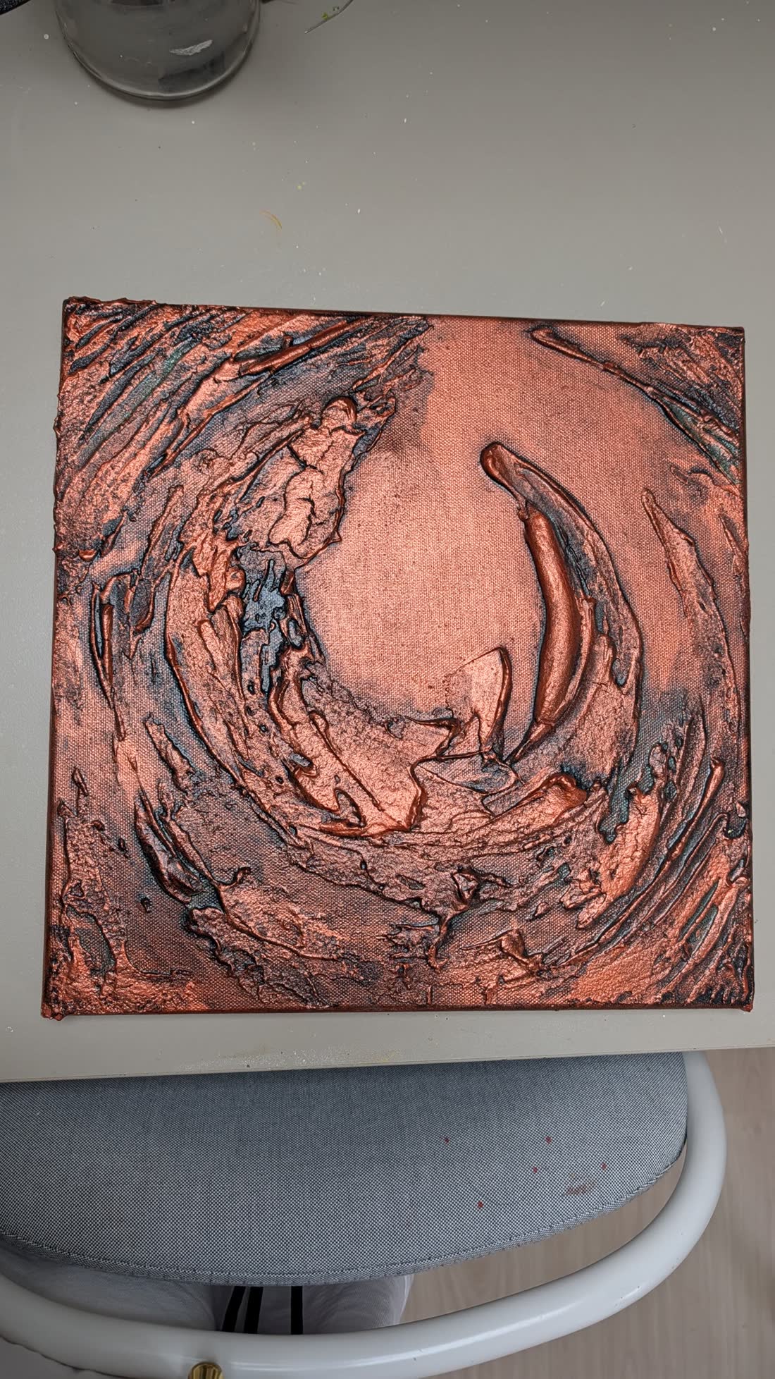 Detail of the copper relief.